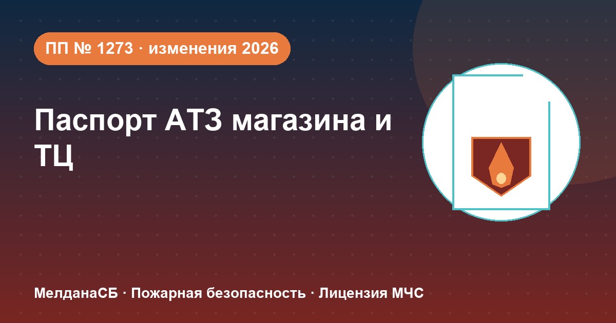 Паспорт безопасности магазина и ТЦ по ПП № 1273: изменения 2026 года в Абакане